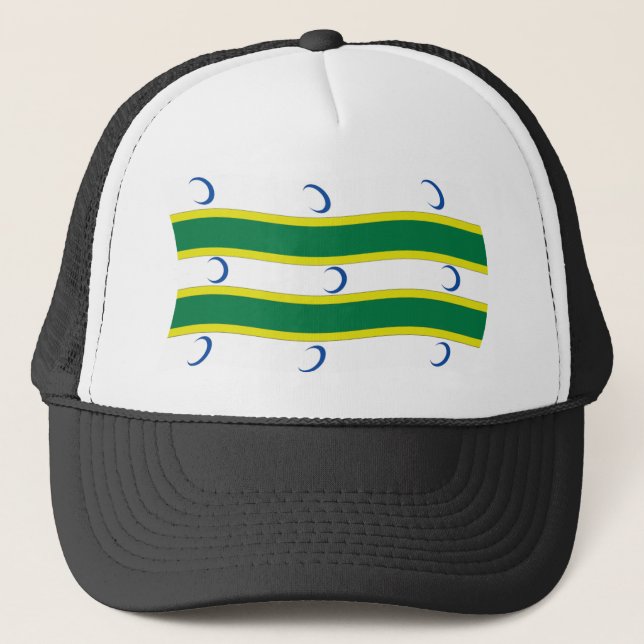 Turkmens Flag Hat Truckerkappe (Vorderseite)