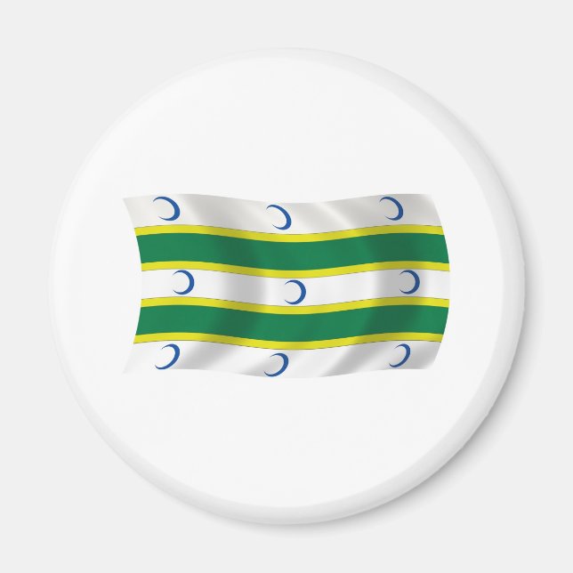 Turkmens Flag Magnet (Vorne)