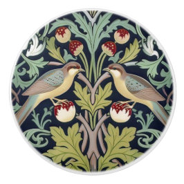 Türknauf - Art Nouveau Vögel Floral Keramikknauf