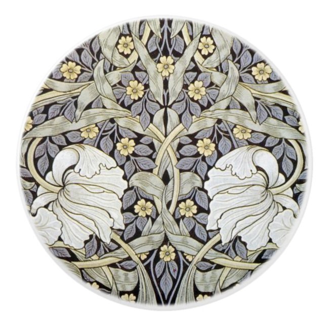 Türknopf - Blumenkunst und -handwerk Keramikknauf (Vorderseite)