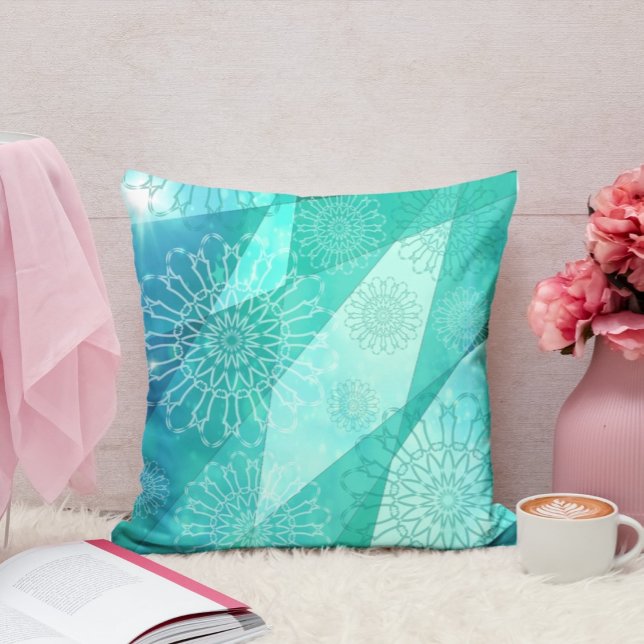 Türkquoise Mandala THROW PILLOW Kissen (Von Creator hochgeladen)