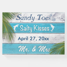 Türkquoise Sandy Toes Salty Kisses Gästebuch