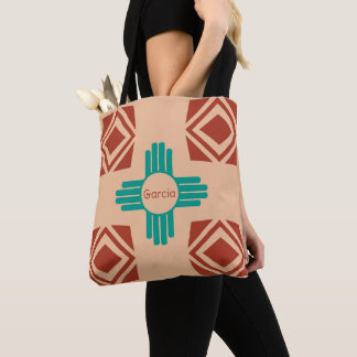 Türkquoise Zia Tribal Brown Tan Tasche