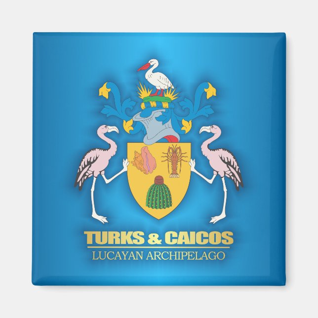 Turks & Caicos COA Magnet (Vorne)