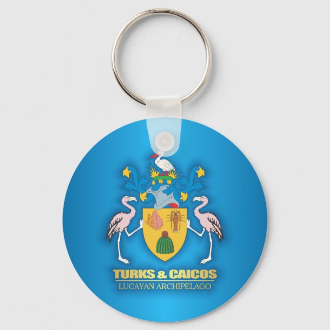 Turks & Caicos COA Schlüsselanhänger (Vorderseite)