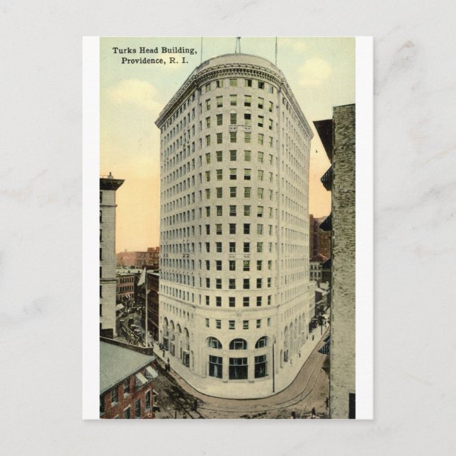 Turks Head Gebäude Providence RI 1915 Vintag Postkarte (Vorderseite)