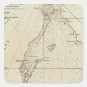 Turks-Inseln Quadratischer Aufkleber