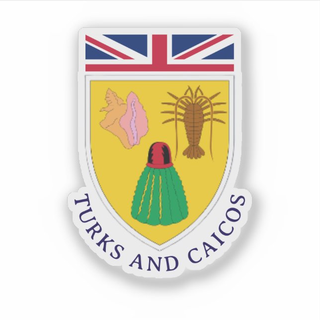 Turks und Caicos Aufkleber (Vorderseite)