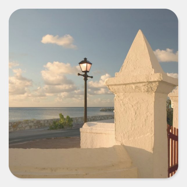 Turks und Caicos, Grand Turk Island, Cockburn Quadratischer Aufkleber (Vorderseite)