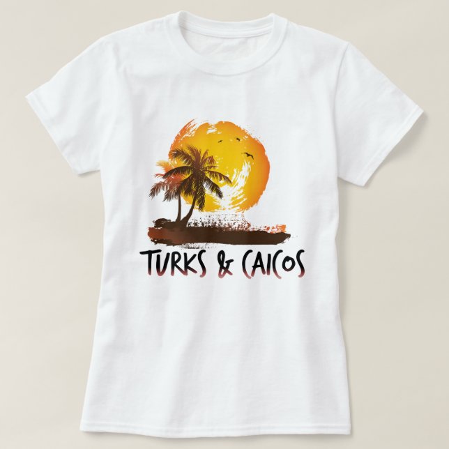 Turks und Caicos grunge T-Shirt (Design vorne)