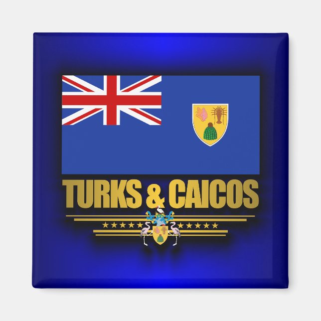 Turks- und Caicos-Preis Magnet (Vorne)