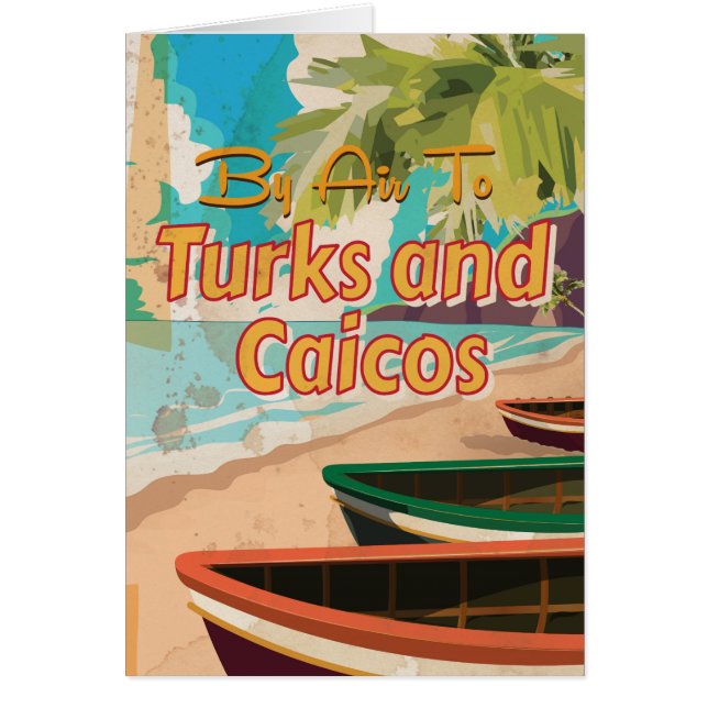 Turks und Caicos Vintage Travel Poster (Vorne)