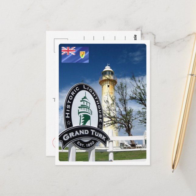 Turks- und Caicosinseln - Gran Turk - Postkarte (Vorderseite/Rückseite Beispiel)