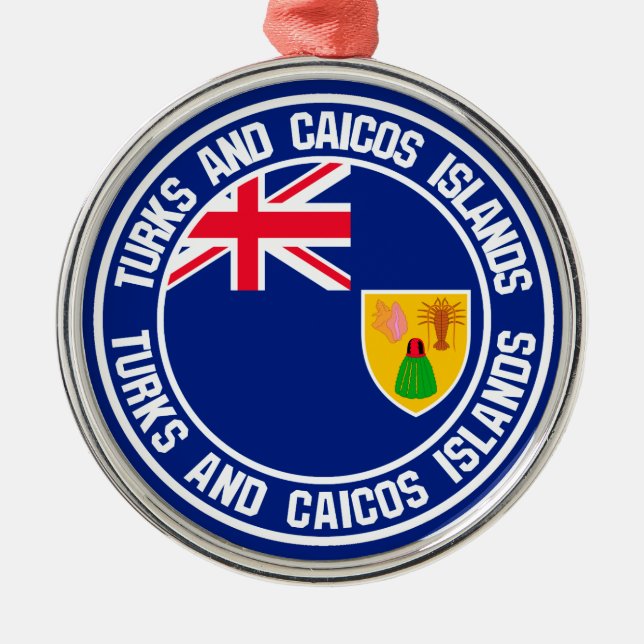 Turks- und Caicosinseln Ornament Aus Metall (Vorne)