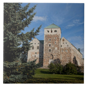 Turku, Finnland, alte Turun Linna Burg, eine Fliese