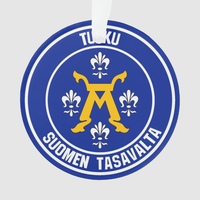 Turku Round Emblem Ornament (Vorderseite)
