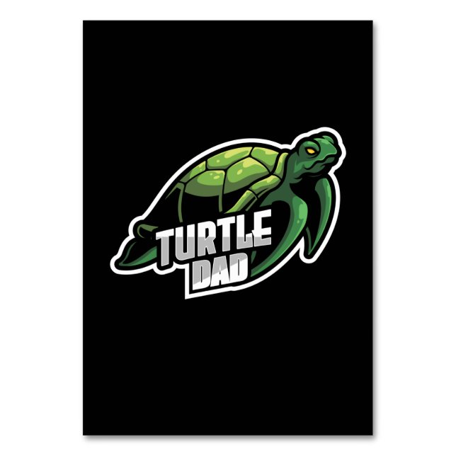 Turlte Lover | Turtle-Vater Tischnummer (Vorderseite)