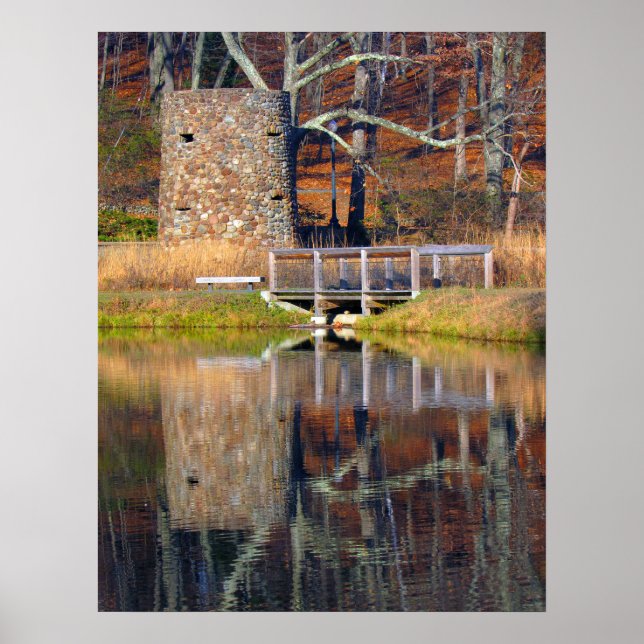 Turm am Teich Poster (Vorne)