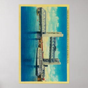 Turm-Brücke erhöht für Sacramento River Poster