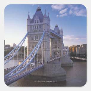 Turm-Brücke in London Quadratischer Aufkleber