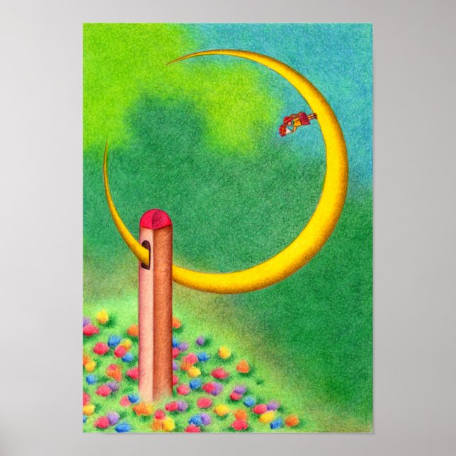 Turm, der den Halbmond gefangen hat. Poster (Vorne)