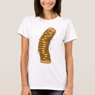 Turm des käsigen Wahnsinns – Übertriebene Cartoon- T-Shirt
