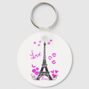 TURM-DRUCK LIEBE-PARIS EIFFEL SCHLÜSSELANHÄNGER