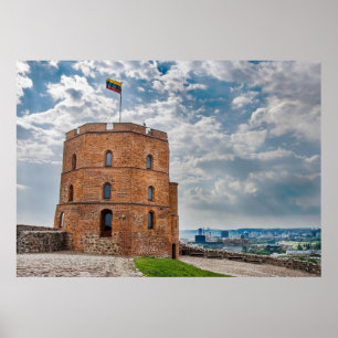 Turm Gediminas in Vilnius, Litauen Poster
