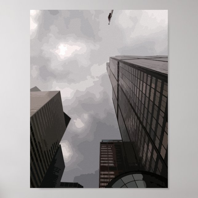 Turm in der Stadt. Poster (Vorne)