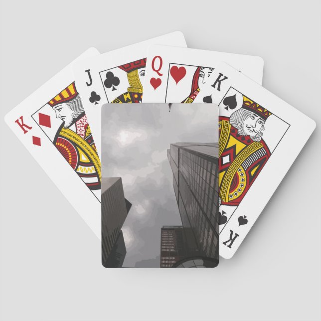 Turm in der Stadt. Spielkarten (Rückseite)