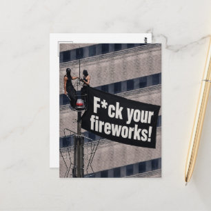 Turm-Kletterer F*ckt Eure Feuerwerke Postkarte