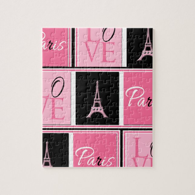 Turm-Liebe-Rosa-Schwarzes Paris Eiffel (Vertikal)