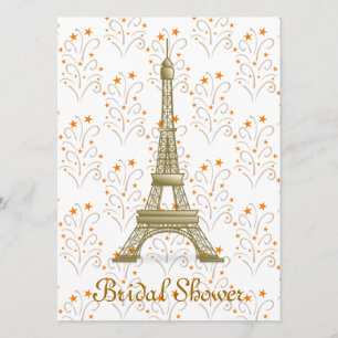 Turm-Rolle-Muster-Brautparty Paris Eiffel Einladung