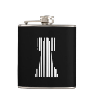 Turm-Schachfigur-Bar-Code-Spiel Barcode-Muster Flachmann