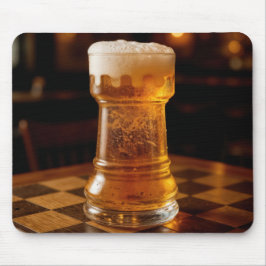 Turm-Schachfigur-Bierglas Mousepad