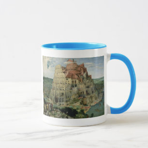 Turm von Babel, 1563 (Öl auf Platte) Tasse