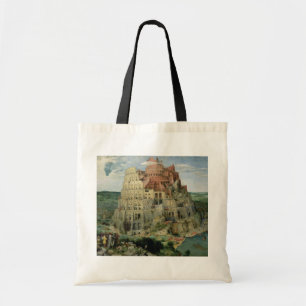 Turm von Babel, 1563 (Öl auf Platte) Tragetasche