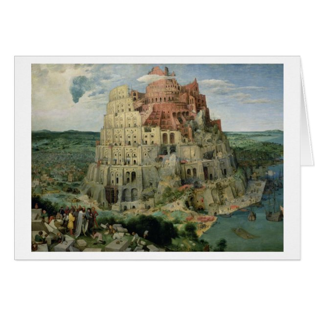 Turm von Babel, 1563 (Öl auf Tafel) (Vorderseite (Horizontal))