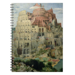 Turm von Babel, 1563 (Öl auf Tafel) Notizblock