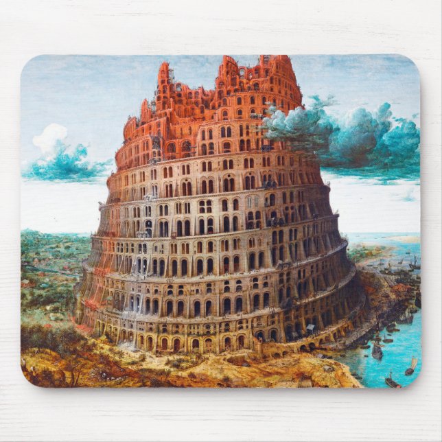 Turm von Babel, Pieter Bruegel der Ältere Mousepad (Vorne)