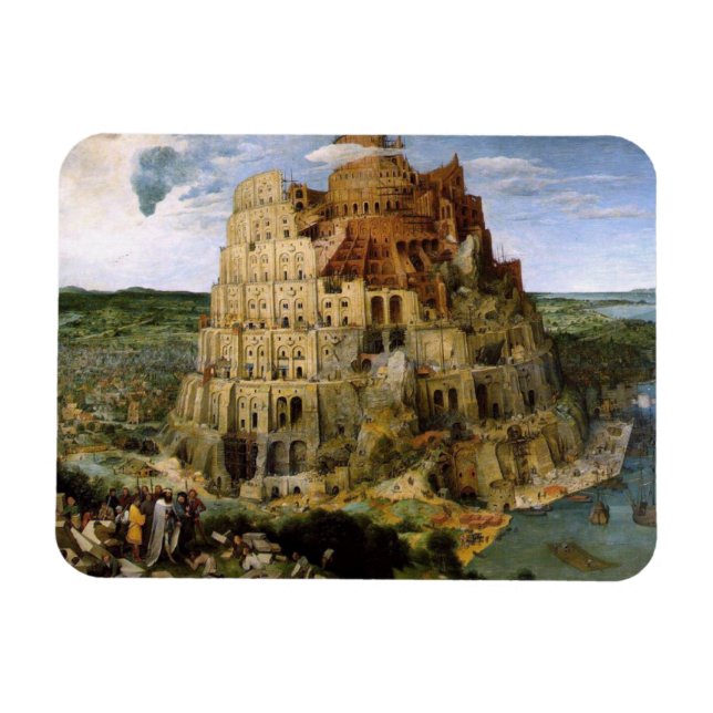 Turm von Babel von Brueghel Magnet (Horizontal)