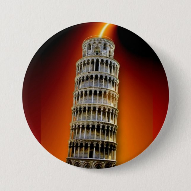 Turm von Pisa Button (Vorderseite)
