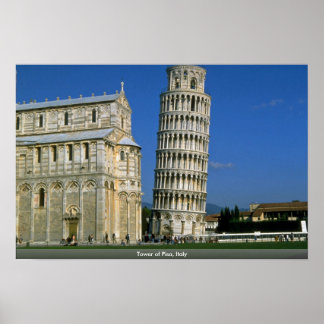 Turm von Pisa, Italien Poster