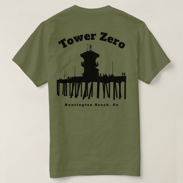 Turm Zero Silhouette (Männer)  T-Shirt (Design Rückseite)