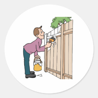 Türmalerei Runder Aufkleber