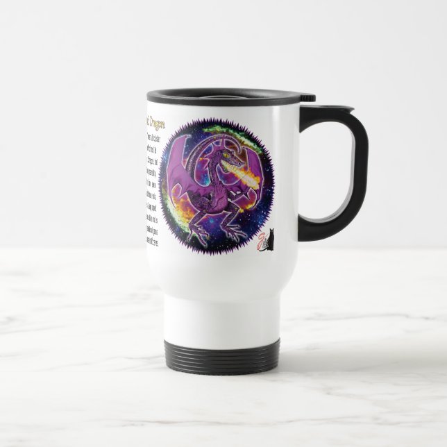Turmalin Kosmischer Drache Reisebecher (Rechts)