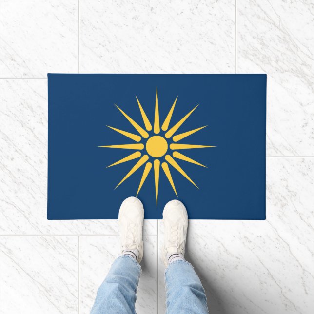 Türmatte mit Flagge von Makedonien, Griechenland (Indoor)