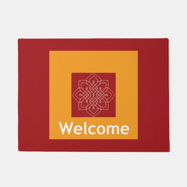 Türmatte mit Rangoli (Vorderseite)