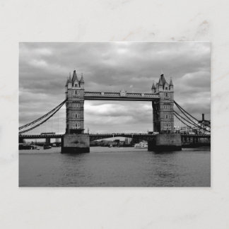 Turmbrücke in Schwarz-Weiß Postkarte