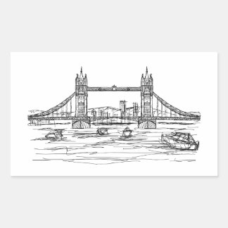 Turmbrücke von London Rechteckiger Aufkleber